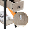 Side Table 2-Tier End Table w/ Drawer Open Shelf Wood Nightstand Stable & Sturdy