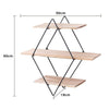 3 Tier Diamond Floating Shelf Wall Mounted Storage Shelving Display Storage Rack