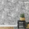 Metallic Ripple Liquid Marble Swirl Silver Rose Gold Blue Charcoal Wallpaper