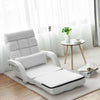 2-In-1 Folding Lazy Sofa Bed 5-Position Adjustable Armchair Floor Sofa W/ Pillow