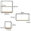 Set of 4 Retro Metal Wall Shelf Industrial Style Shelves Storage Display Unit UK