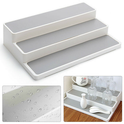 3 Tier Spice Herb Curry Jar Rack Holder Cupboard Organiser Storage Kitchen Tool