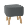 Linen Fabric Footstool Foot Rest Stool Pouffe Ottoman Seat Living Room Furniture