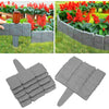 10pcs Grey Cobbled Stone Effect Plastic Garden Lawn Edging Plant Border 2.5m UK