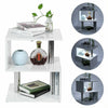 High Gloss 2 Tier Side/Coffee Table LED Light 2 Storage Living Room Furniture UK