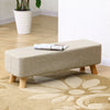 Linen Fabric Padded Stool Bench Footstool Pouffe Living Room Bedroom Footrest
