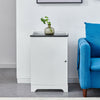 Storage Cabinet Floor Standing Cupboard Storage Shelf Toilet Bedroom White UK
