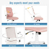 Rolling Office Chair Mid-Back Adjustable Swivel Computer Chair Flip up Armrest