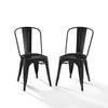Set 2 Tolix Style Metal Dining Chairs Black/Grey Industrial Home Garden Chairs