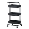 3 Tier Slim Kitchen Storage Trolley Cart Rack Tray Shelf Rolling Wheel W/ Handle