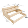 Wooden Raised Garden Bed 3 Tier Elevated Planter Box Kit for Vegetable Flowers