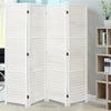 WOODEN SLAT ROOM DIVIDER HOME PRIVACY SCREEN PARTITION WHITE GREY 3/4/6 PANELS