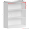 Cambridge 3 Tier Low Bookcase Display Shelving Storage Unit Wood Stand White New