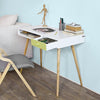 Mid Century Modern Desk Small Office Computer Retro Console Table Drawer Storage