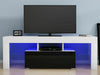 Modern TV Unit Cabinet Stand High Gloss Door and Matt 130cm with RGB LED Light