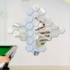 48PCS Acrylic 3D Mirror Effect Tile Wall Stickers Room Decor Art Bathroom DIY