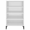 Modern Side Cabinet Open Shelf High Gloss Storage Cupboard Small Sideboard Unit