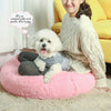 S-XL Pet Dog Cat Calming Beds Comfy Shag Warm Fluffy Bed Nest Mattress Donut Pad