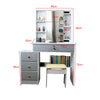 Modern Dressing Table Stool Set Makeup Desk w/ Mirror & 4 Drawers Bedroom UK