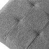 Grey Large Linen Folding Storage Ottoman Pouffe Seat Foot Stool Storage Box UK