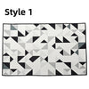 White Black Geometric Cube Area Rugs Carpet Living Room Bedroom Mats Non Sl