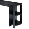 CLIPOP Black L Shaped Computer Desk Corner PC Table Workstation Office Shelf