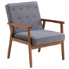 Modern 1 Seater Single Sofa Armchair Fabric Seat Wooden Frame Living Room