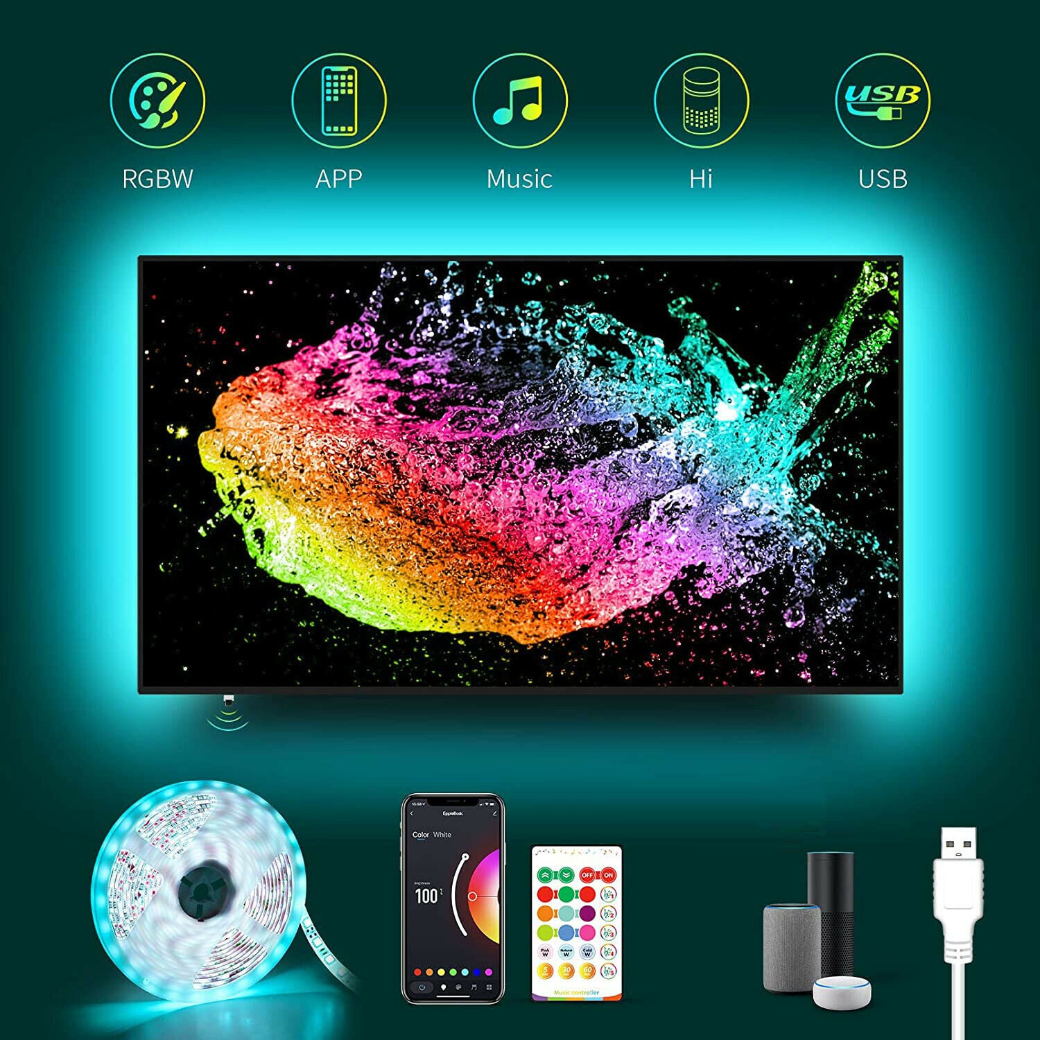 Tv usb deals rgb led strip