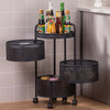 3-6 Tier Rotating Kitchen Trolley Storage Shelf Rack Fruit Vegetable Organizer