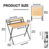 Folding Computer Desk Study PC Laptop Table Workstation Home Office with Shelves