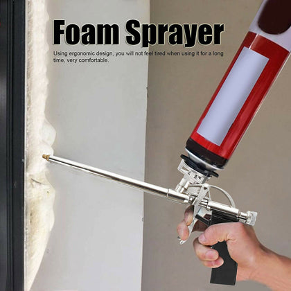 Professional PU Expanding Foam Gun Applicator Application Easy Cleaner Chrome UK