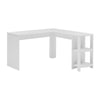 L-Shaped Home Office Desk Corner Computer Desk Black/White for Home Study Work