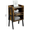 Industrial Side End Table Stackable Bedside Table Storage Nightstand for Bedroom