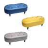 Velvet Button Top Seat Bench Footrest with Legs/Feet Easy to Assemble Footstool