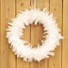 LED Devil Angel Feather Wreath With Light Halloween Party Hanging Front Door DIY