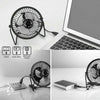 6" Protable Mini USB Desk Fan Small Personal Cooler USB Powered Metal Office Fan