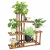 Large 6 Tier Wood Plant Stand Multiple Flower Rack Bonsai Utility Shelves Unit