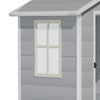 Plastic Garden Shed with Door Window Lockable Outdoor Tools Storage Shelter Hut