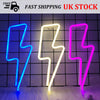 Lightening Bolt Neon Light LED Lightning Shaped Party Night Light Wall Decor