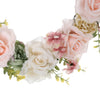 Artificial Rose Leaf Wreath Wall Door Hanging Rattan Plant Garland Festival Deco