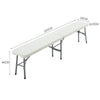 6FT Folding Camping Table Bench Chair Plastic Seat Outdoor Garden Picnic Stool