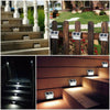 Solar Powered LED Door Fence Wall Lights Outdoor Garden waterproof Lighting UK