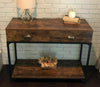 Industrial Console Table Vintage Rustic Sofa Table Sideboard Slim Cabinet Unit
