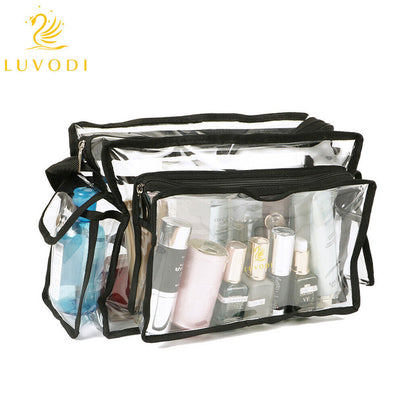 Premium Clear Makeup Organizer PVC Toiletry Bag Transparent Cosmetic Bag Travel