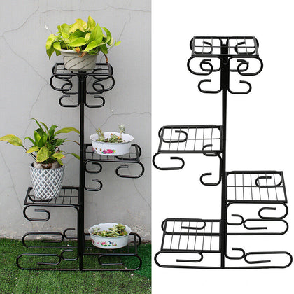 Corner Rack Metal Plant Pot Stand Flower Outdoor Display Shelf Patio Home Garden