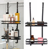 73CM Non Rust Bathroom Shower Shelf Storage Hanging Basket Caddy w/ 2 Hooks