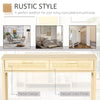Console Table w/ Storage Shelf 2 Drawers for Entryway Bedroom Natural