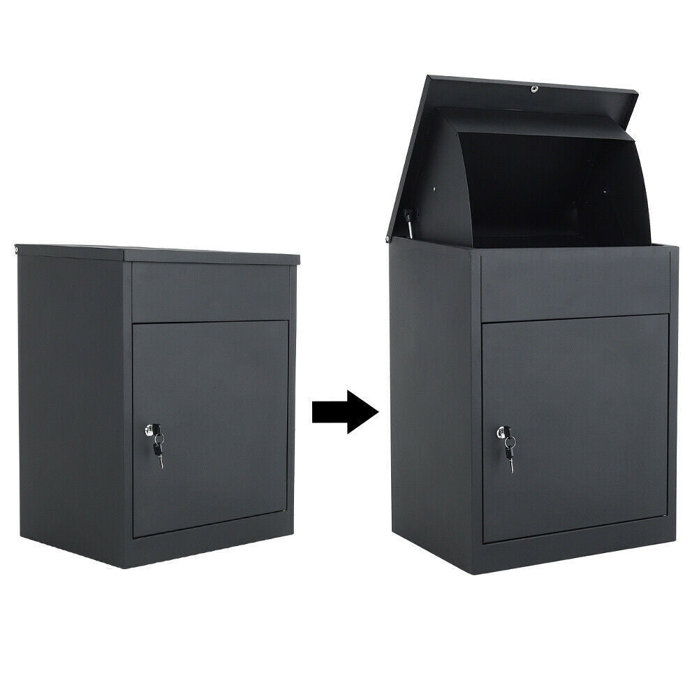 Post Box Delivery Box 2 in 1 Parcel Delivery Box Package Postbox Large Lockable Secure Couri ...