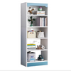 Small Corner Bookshelf Cupboard Display Cabinet Bookcase Shelving with 5 Tiers