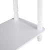 Console Table 2 Drawer Hall Table Wood Storage Shelf White